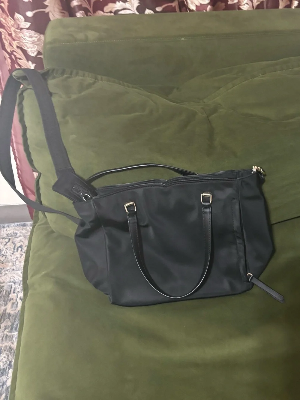 kate spade Black Nylon Convertible Shoulder Tote